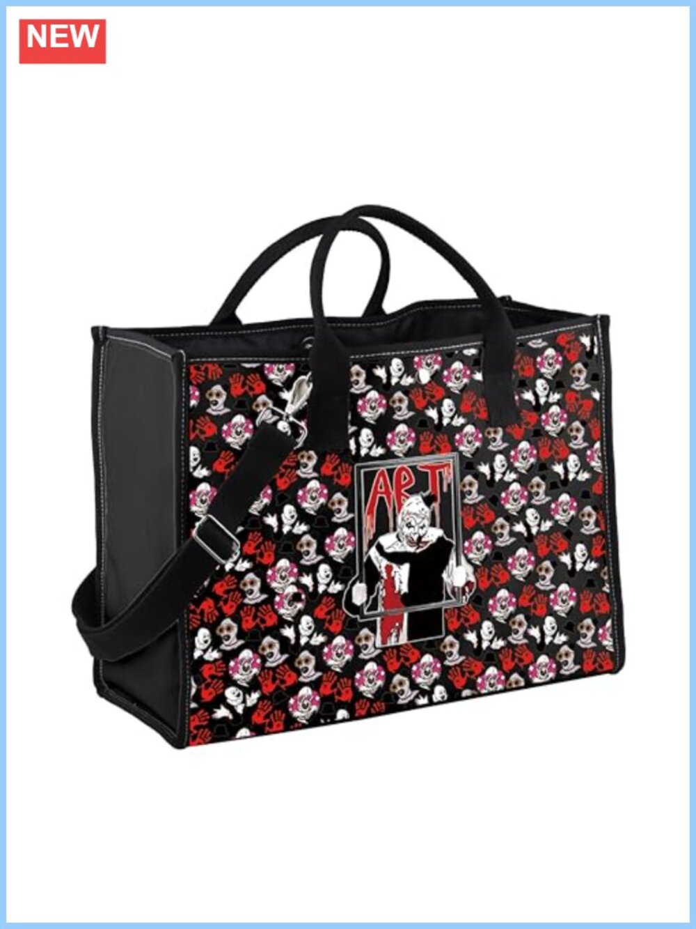 Horror Clown Tote Bag Canvas Adjustable Crossbody